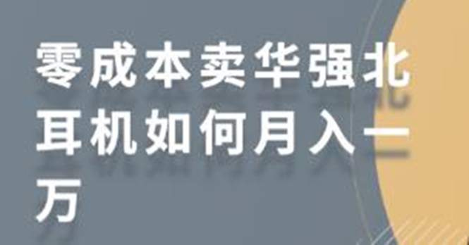 零成本卖华强北耳机如何月入10000+，教你在小红书上卖华强北耳机-创业项目致富网、狼哥项目资源库