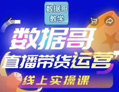 数据哥直播带货运营线上进阶课，让普通人也能靠直播赚钱!-创业项目致富网、狼哥项目资源库