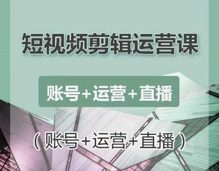 南小北短视频剪辑运营课：账号+运营+直播，零基础学习手机剪辑【视频课程】-创业项目致富网、狼哥项目资源库