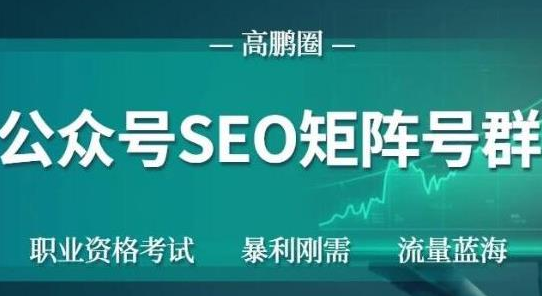 高鹏圈公众号SEO矩阵号群，实操20天纯收益25000+，普通人都能做-创业项目致富网、狼哥项目资源库