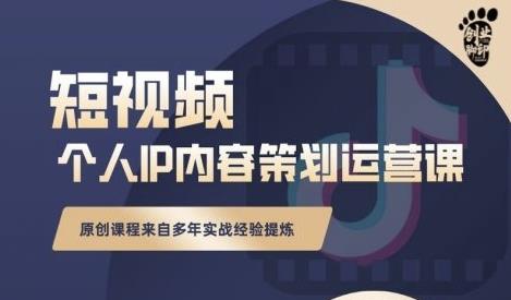 抖音短视频个人ip内容策划实操课，真正做到普通人也能实行落地-创业项目致富网、狼哥项目资源库