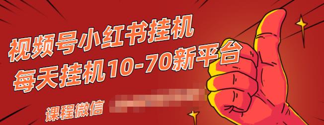 视频号小红书抖音挂机项目，小白无脑操作，按照要求来，单号每天几十米-创业项目致富网、狼哥项目资源库
