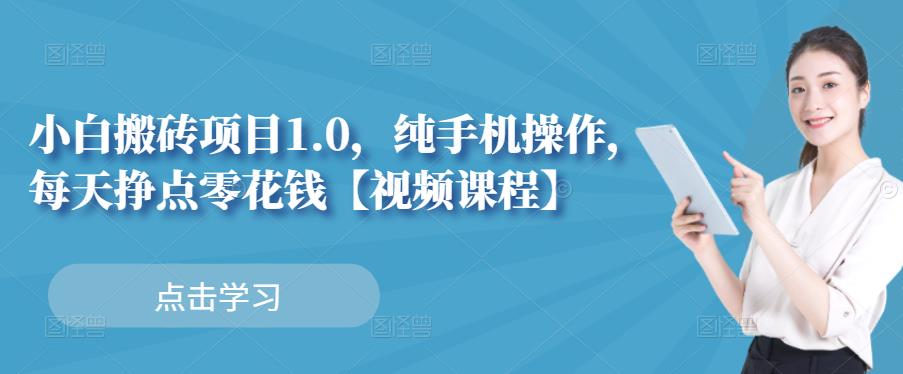 小白搬砖项目1.0，纯手机操作，每天兼职挣点零花钱-创业项目致富网、狼哥项目资源库