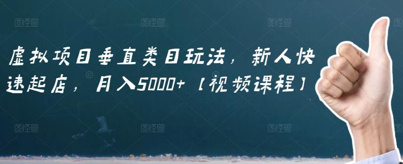 虚拟项目垂直类目玩法，新人快速起店，月入5000+【视频课程】-创业项目致富网、狼哥项目资源库