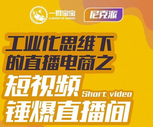尼克派·工业化思维下的直播电商之短视频锤爆直播间，听话照做执行爆单-创业项目致富网、狼哥项目资源库