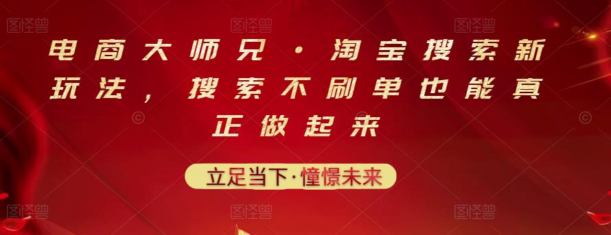 电商大师兄·淘宝搜索新玩法，搜索不刷单也能真正做起来-创业项目致富网、狼哥项目资源库