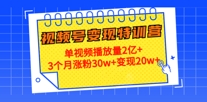 21天视频号变现特训营：单视频播放量2亿+3个月涨粉30w+变现20w+（第14期）-创业项目致富网、狼哥项目资源库