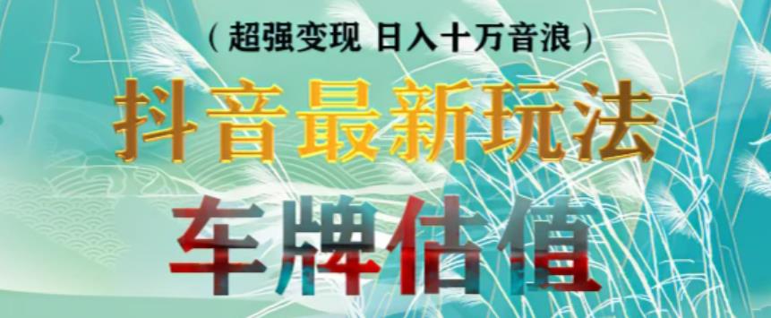 抖音最新无人直播变现直播车牌估值玩法项目，轻松日赚几百+【详细玩法教程】-创业项目致富网、狼哥项目资源库