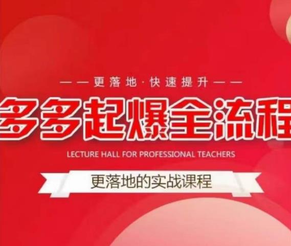 互力-多多新品打爆全流程，拼多多14天拉搜索自然流量，更落地·快速提升-创业项目致富网、狼哥项目资源库