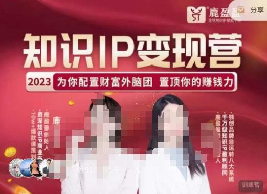 鹿盈盈-知识IP变现实操营，​普通人可复制的知识产品落地实操课，​带你打通知识IP变现底层逻辑-创业项目致富网、狼哥项目资源库