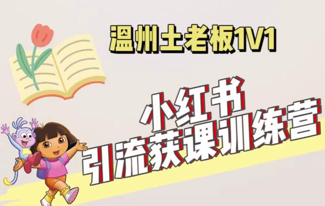 小红书1对1引流获客训练营：账号、内容、引流、成交（价值3999元）-创业项目致富网、狼哥项目资源库