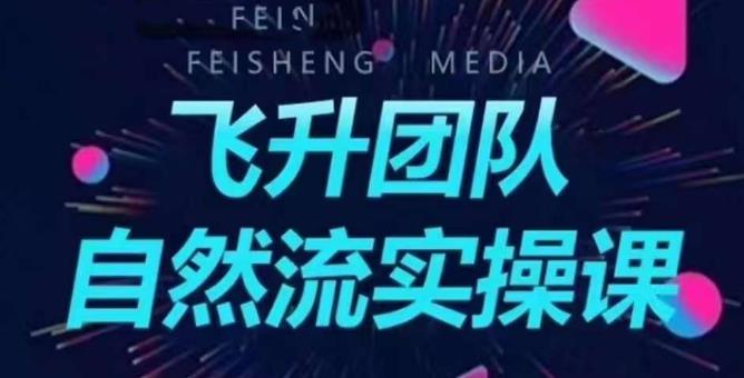 飞升团队课程自然流实操课，抖音半无人起号主播间搭建教学-创业项目致富网、狼哥项目资源库