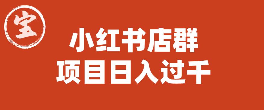宝哥小红书店群项目，日入过千（图文教程）【揭秘】-创业项目致富网、狼哥项目资源库