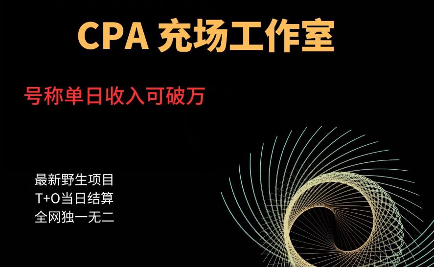 cpa充场工作室，号称单日收入10000+（揭秘）-创业项目致富网、狼哥项目资源库