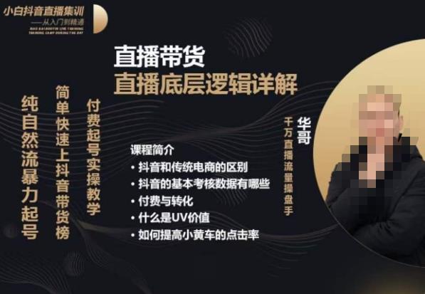 从0-1自然流快速起号​直播的底层逻辑，纯自然流暴力起号，简单快速上抖音带货榜-创业项目致富网、狼哥项目资源库