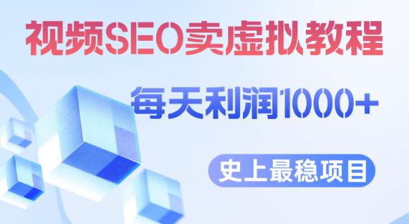 视频SEO出售虚拟产品每天稳定2-5单利润1000+史上最稳定私域变现项目【揭秘】-创业项目致富网、狼哥项目资源库