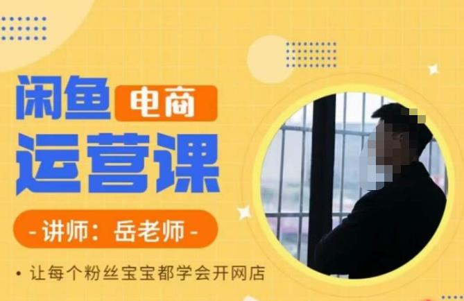 岳老师·闲鱼电商运营课，让每个粉丝宝宝都学会开网店-创业项目致富网、狼哥项目资源库