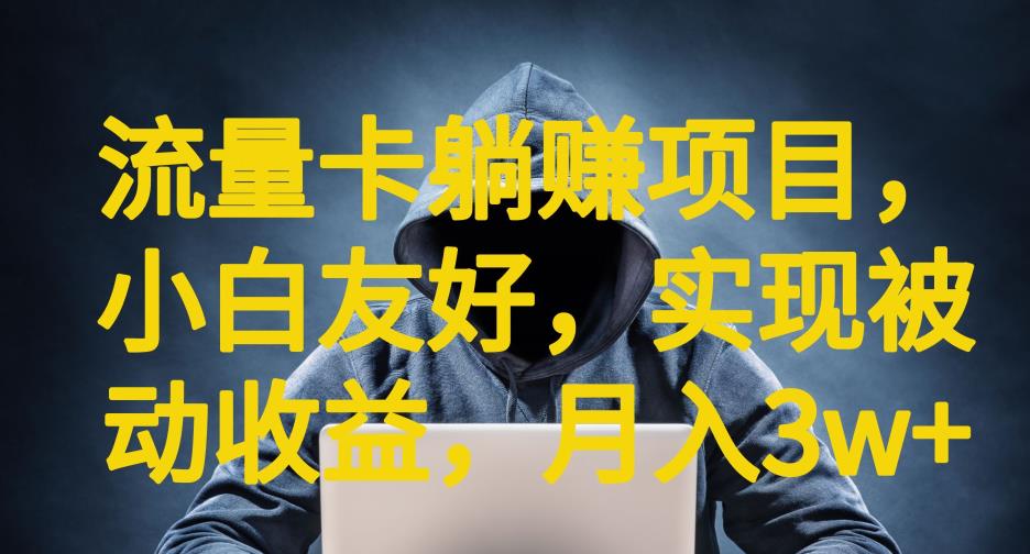 流量卡躺赚项目，小白友好，开设后台，实现被动收益，只要出卡，就能一直赚钱，利润高昂【揭秘】-创业项目致富网、狼哥项目资源库