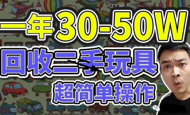 2023年创业项目最新思路，二手玩具回收一年轻松30w-50w！-狼哥资源库