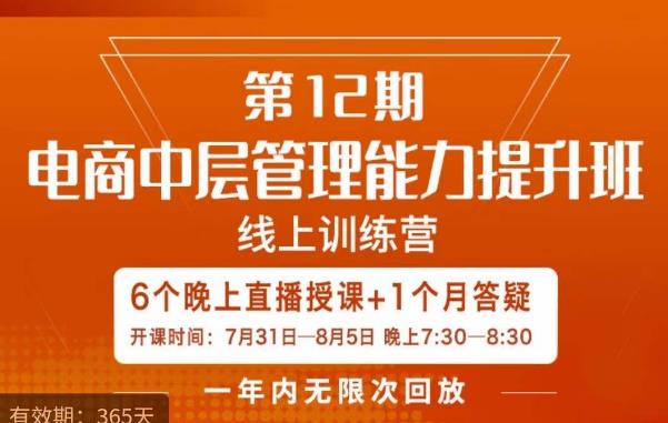 陈少珊·电商中层管理能力提升班内部VIP课程，电商公司管理提升学习必备！-创业项目致富网、狼哥项目资源库
