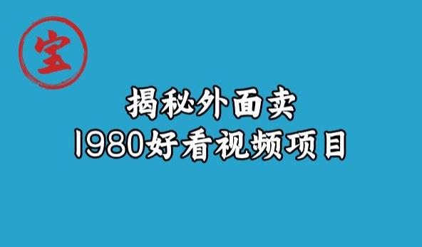 宝哥揭秘外面卖1980好看视频项目，投入时间少，操作难度低插图