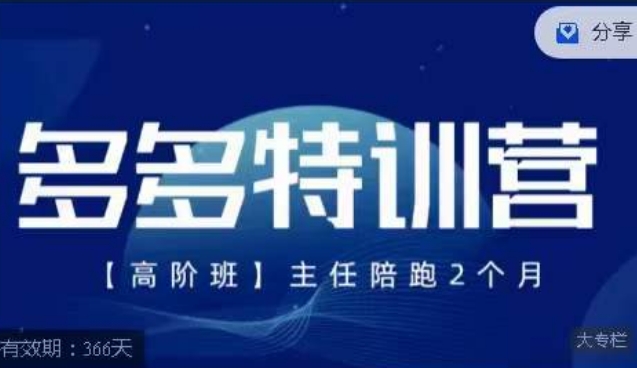 纪主任·多多特训营高阶班【9月13日更新】,拼多多最新玩法技巧落地实操插图 纪主任·多多特训营高阶班【9月13日更新】,拼多多最新玩法技巧落地实操插图