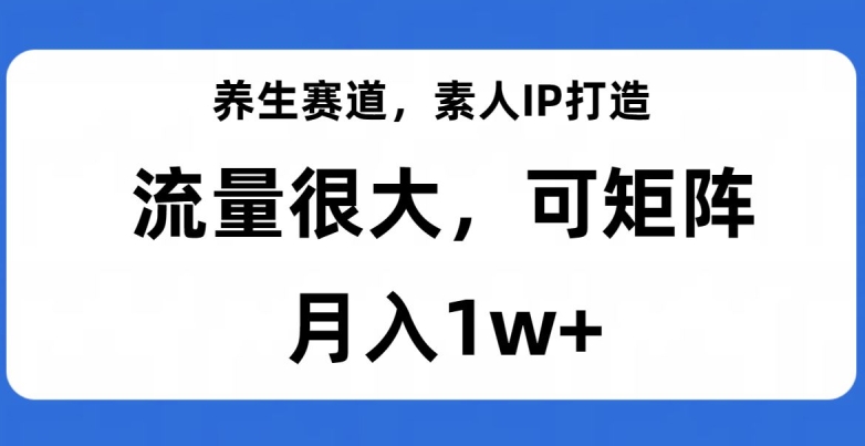 养生赛道,素人IP打造,流量很大,可矩阵,月入1w+【揭秘】插图 养生赛道,素人IP打造,流量很大,可矩阵,月入1w+【揭秘】插图