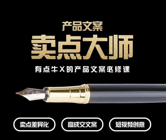 产品文案【卖点大师】高转化电商，有点牛X的产品文案必修课-创业项目致富网、狼哥项目资源库