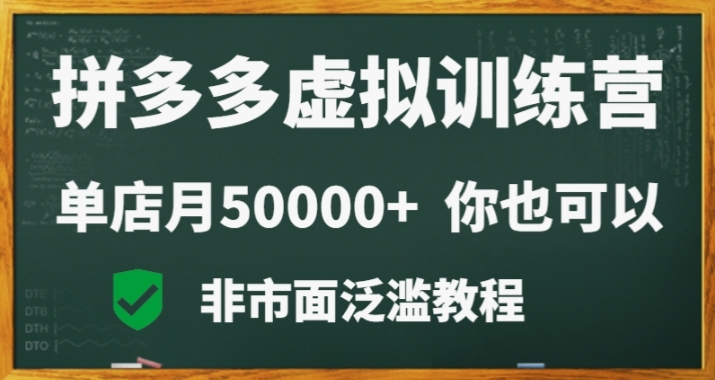 拼多多虚拟电商训练营月入30000+你也行，暴利稳定长久，副业首选插图