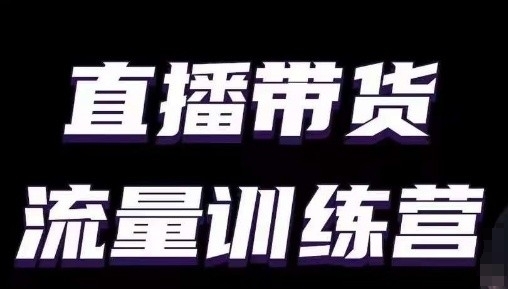 直播带货流量训练营，小白主播必学直播课-创业项目致富网、狼哥项目资源库