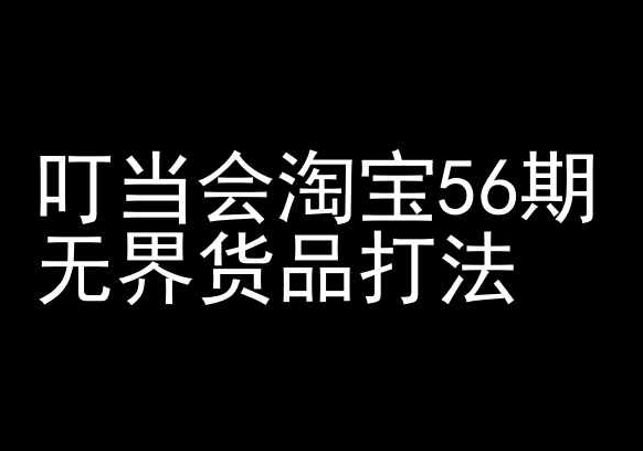 叮当会淘宝56期：无界货品打法-淘宝开店教程-创业项目致富网、狼哥项目资源库