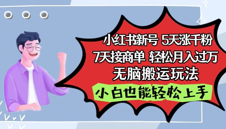 小红书影视泥巴追剧5天涨千粉，7天接商单，轻松月入过万，无脑搬运玩法【揭秘】-创业项目致富网、狼哥项目资源库