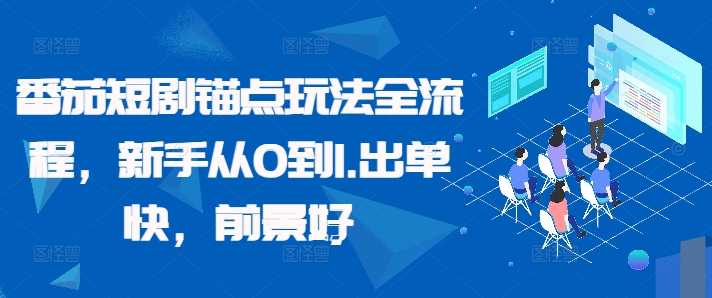 番茄短剧锚点玩法全流程，新手从0到1，出单快，前景好-创业项目致富网、狼哥项目资源库