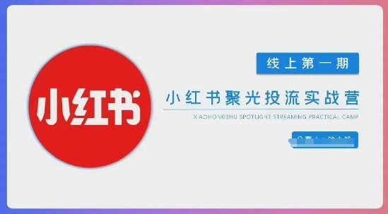 小红书聚光陪跑第一期，教你从0到1玩转小红书聚光投流，搭建小红书付费投流团队，更快的见到效果-创业项目致富网、狼哥项目资源库