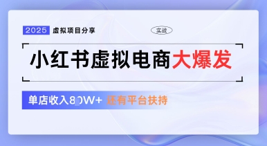 小红书虚拟电商项目，平台大力免费流量扶持，低门槛1拖3玩法-创业项目致富网、狼哥项目资源库