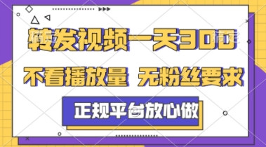 转发视频一天3张+，正规平台放心做，不看播放量，不看粉丝量，一个任务几分钟完成【揭秘】-创业项目致富网、狼哥项目资源库