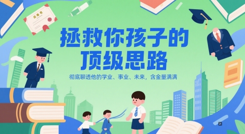 付费文章：拯救你孩子的顶级思路，彻底聊透他的学业、事业、未来，含金量满满-创业项目致富网、狼哥项目资源库