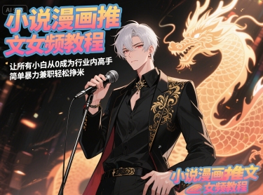 小说漫画推文女频教程，让所有小白从0成为行业内高手，简单暴力兼职轻松挣米-创业项目致富网、狼哥项目资源库