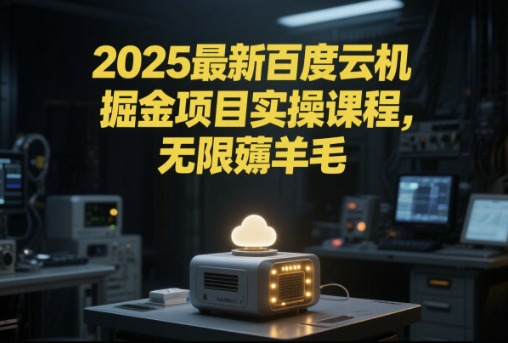 2025最新百度云机掘金项目实操课程单窗口保底5-10元月收益单窗口150+【揭秘】-创业项目致富网、狼哥项目资源库