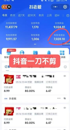 抖音短视频一刀不剪带货，不剪辑，不直播，每天发个视频，等着出单获取带货佣金-创业项目致富网、狼哥项目资源库